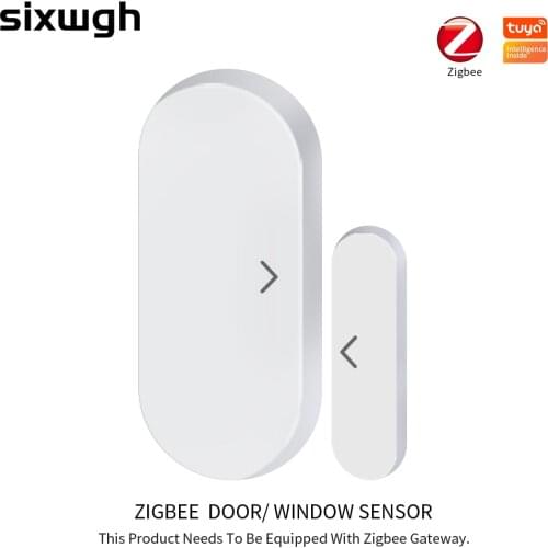 Tuya Zigbee Smart Window Door Sensor Door Open / Closed Detectors Smart Home Security Alarm Sensor support Alexa Google Home