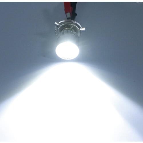 DC 12-80V H4 3 LED Motorcycle Headlight Bulb Hi/Lo Scooter Lamp ATV Fog Light