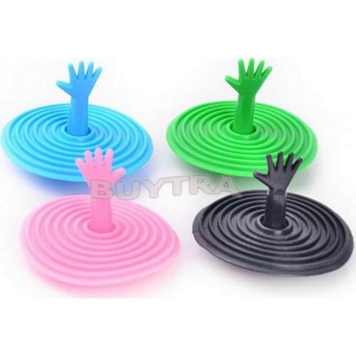 Hot Funny Hand Shape Washroom Sink Plug Floor Bath bathtub Catcher Sink Strainer Cover Drain Hair Stopper Hand Sink Plug Tools