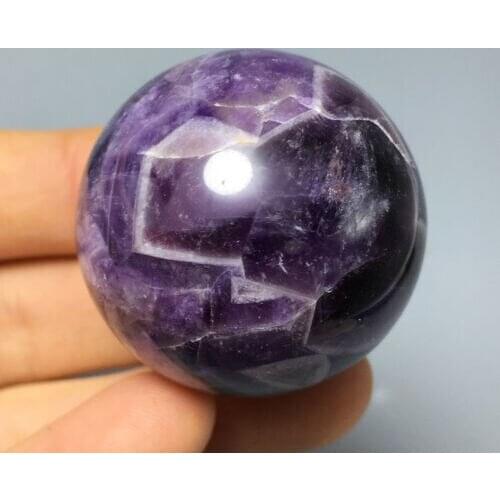 2019 hot 1pcs 40MM 100% Natural Beautiful Fantasy Amethyst Quartz Crystal Sphere Ball Free shipping