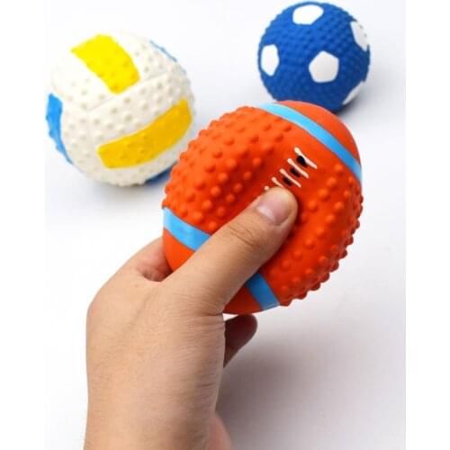Dog toy high elastic cotton stuffed latex football sounding toy pet toy training latex toys