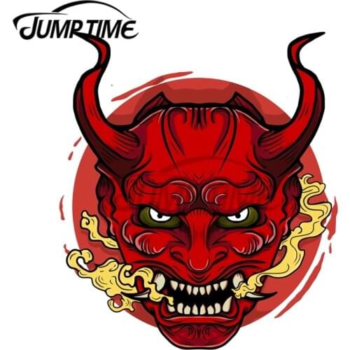 JumpTime 13 x 8.8cm ONI Personality Creative Car Stickers Vinyl 3D Funny Custom Printing Bumper Refrigerator Waterproof Decal