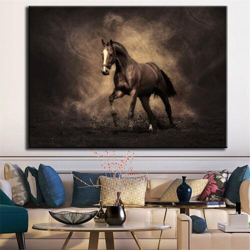 Running Horse Canvas Art Animals Wall Art Poster Pictures For Living Room Home Decor Cuadros Wall Animal Canvas Print Paintings