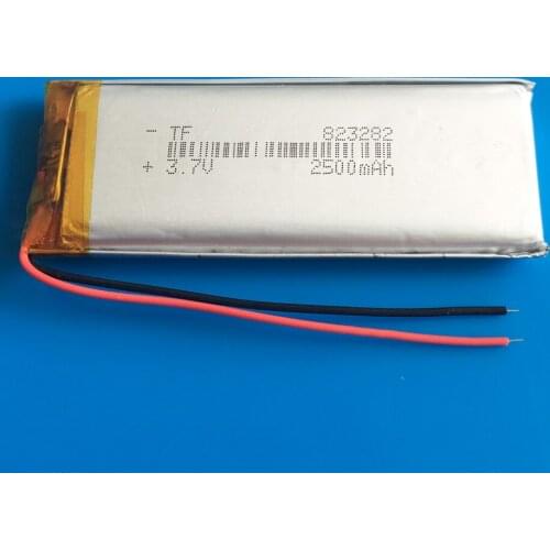 3.7V 2500mAh polymer lithium Lipo rechargeable battery 823282 for GPS DVD PDA PAD power bank e-book camera tablet PC
