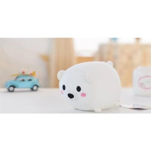 Small cute plush polar bear toy cartoon white bear doll gift about 20cm 2589