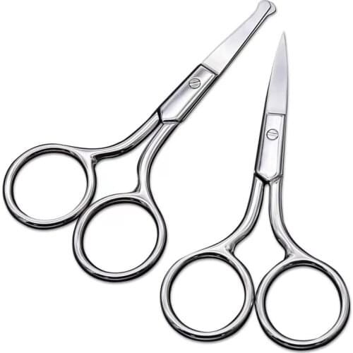 Stainless Steel Small Nail Tools Eyebrow Nose Hair Scissors Cut Manicure Facial Trimming Tweezer Makeup Beauty Tool
