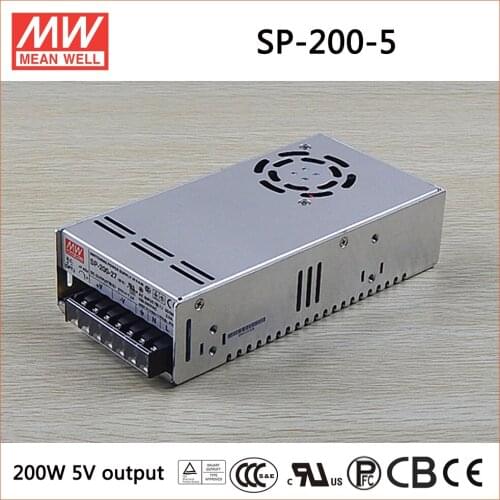 MEAN WELL SP-200-5 5V 40A meanwell SP-200 5V 200W Single Output with PFC Function Power Supply