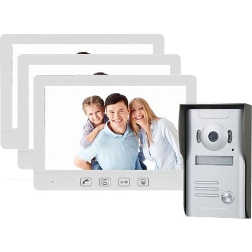 10.1inch tft monitor video intercom video doorphone speakerphone intercom system white monitor outdoor with waterproof ir camera