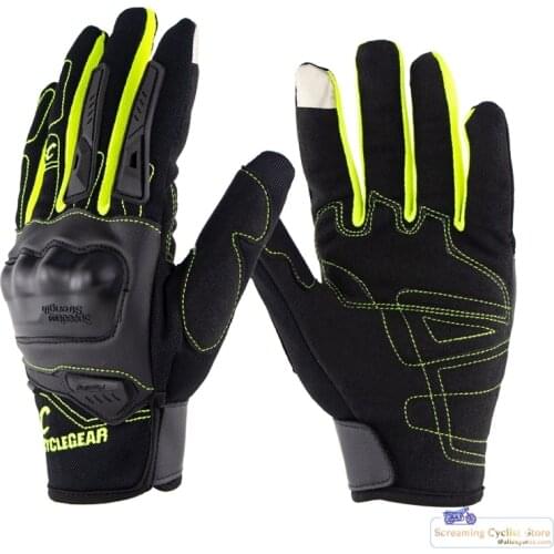 Motorcycle Gloves Men Full Finger Racing Knight Gloves Moto Guantes Touch Screen Motocross Gloves Protective Gears Leather CG668