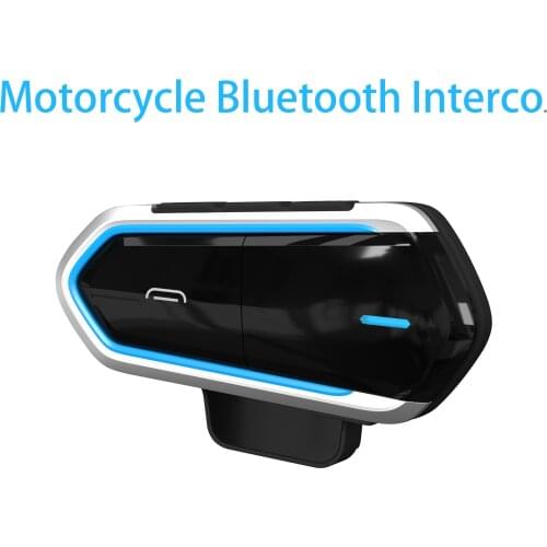 Motorcycle Bluetooth Intercom For 4 Riders Intercom Motorcycle Bluetooth Helmet Headsets BT Moto Intercomunicador With FM Radio