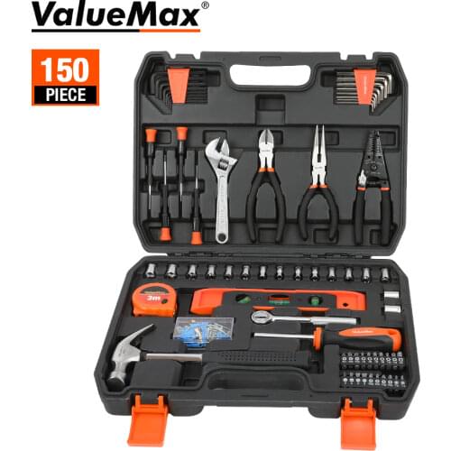 ValueMax Home Tool Set for Home Repair Tool Set Household Tool Kits With Screwdrivers Pliers Hammer Utility Knife Box
