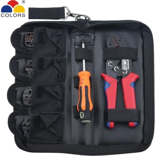 Crimping Pliers Kit 28b 48b DuPont Conventional Plug Tube Non Insulated Bare Terminal Replace Jaws Die Set Electrican Hand Tools