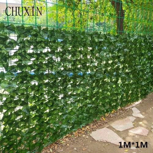 1m*1m Free Shipping Plants Wall Artificial Leaf Garden Fence Home Wedding Decor Garden DIY Decoration Outdoor Flower Wall
