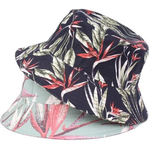 Fisvds Summer Foldable Leaves Bucket Hat Women Outdoor Cotton Fishing Hunting Cap Men Basin Chapeau Sun Prevent Hats