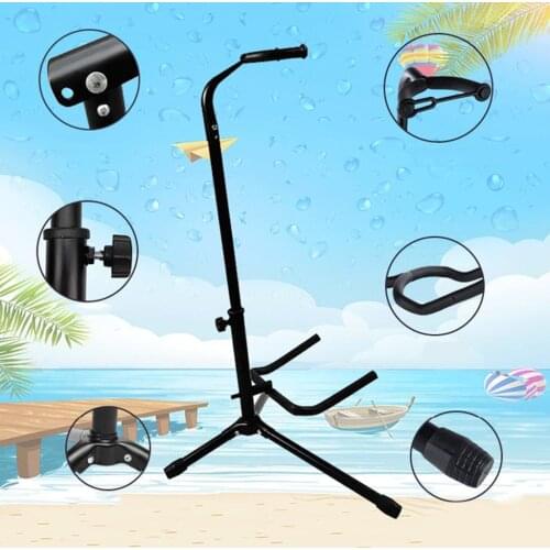 Adjustable Foldable Tripod Guitar Stand Bass Guitar Rack Holder Floor Ukulele Stand for Acoustic Bass Guitars