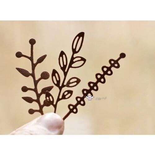 Mmao Crafts Metal Steel Cutting Dies 3Pcs Leaf strip decoration Stencil For DIY Scrapbooking Paper/photo Cards Embossing Dies