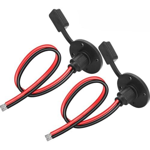 SAE Connector,Solar Weatherproof SAE Socket Sidewall Port, SAE Cable Quick Connect Panel Mount Universal Flush-Mountable Connect