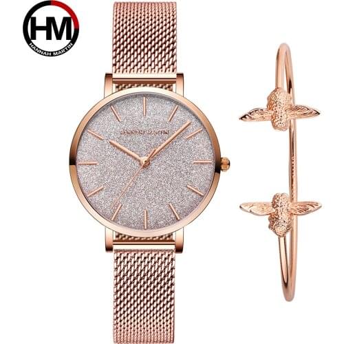 Japanese Movement New Simple Fashion Color Design Mesh Band With Bracelet Women Wrist Watch Luxury Ladies Watch Drop Shipping