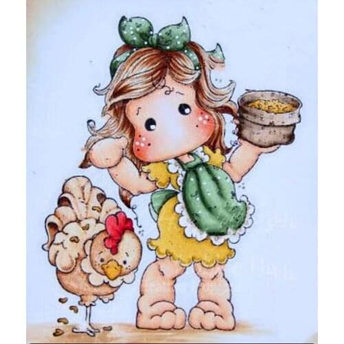 Yulan Chicken Girl Transparent Silicone Rubber Stamp And Metal Die Sheet Cling Scrapbooking DIY Cute Pattern Photo Album Stamp