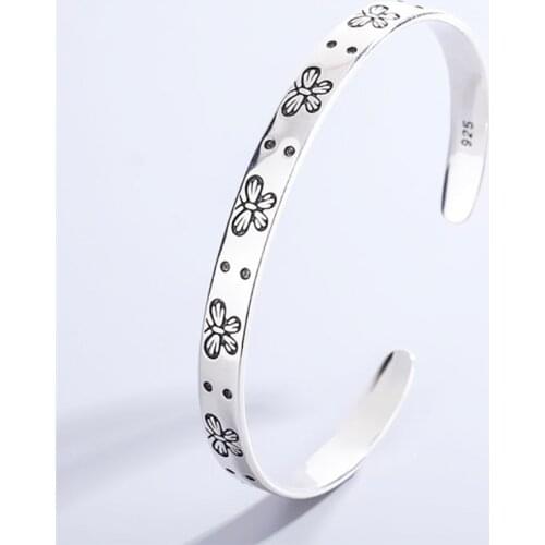 Sole Memory Cute Mini Butterfly Creative 925 Sterling Silver Female Resizable Bracelets SBR308