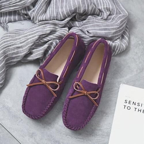 100% Genuine Leather Women Flats New Brand Handmade Women Casual Leather Shoes Leather Moccasin Fashion Women Driving Shoes34-43