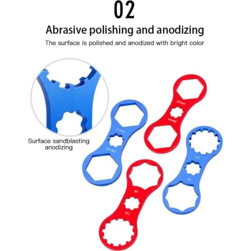 Mtb Bike Wrench For Shoulder Cover Of Front Fork For XCM/XCR/XCT/RST shock Absorber 3in1 Wrench 8/12T 27/28mm Disassembly Tool