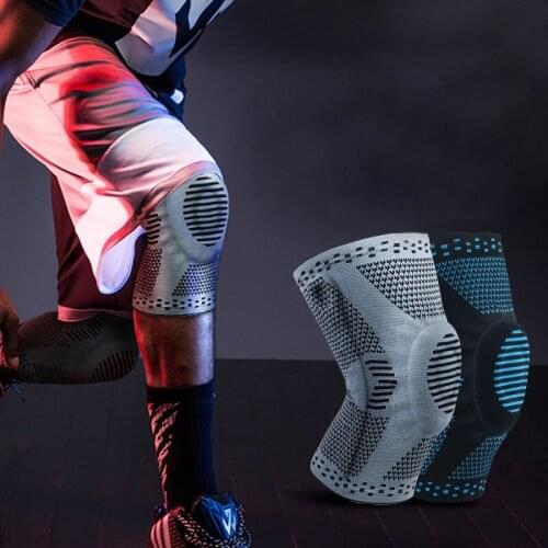 Knee Protector 1 Piece Thickened Elastic Knee Brace Patella Brace Silicone Spring Knee Pad Patella Knee Sleeve Support Sports