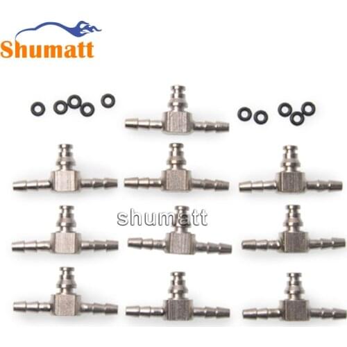 10 Bags / 1 Lot Common Rail Injector Return Oil Backflow Pipe T Type Iron Tee Joint For 110 Series