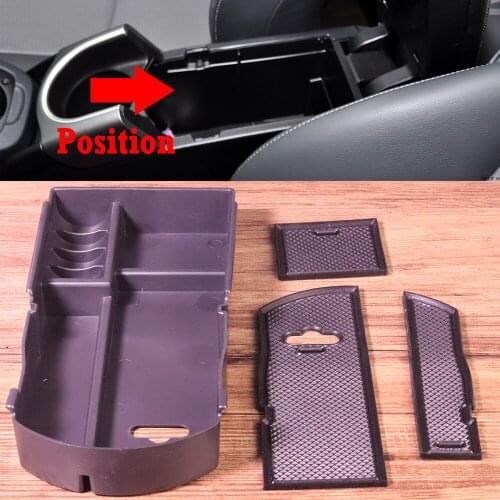1x Car Center Console Armrest Storage Box Container Organizer Holder Fit for Toyota Prius XW30 Facelift Hatchback 2012-2014 2015