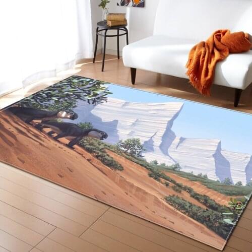 3D Jurassic Dinosaur Rug Living Room Carpet Boys Room Decoration Mat Anti-slip Soft Bedroom Carpets Baby Crawling Area Rugs