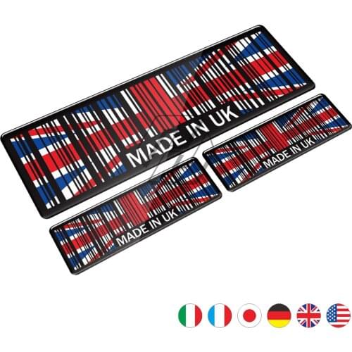 3D Union Jack Sticker Made In France Japan USA UK Italy Germany Motorcycle Tank Pad Decal Universal for MOTO Car Tail Stickers