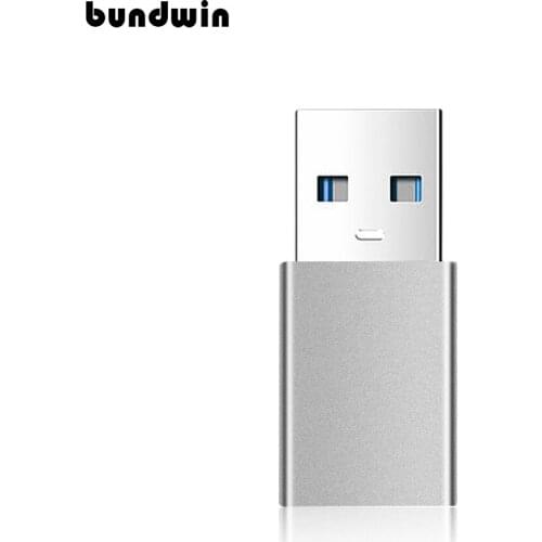 Bundwin USB C Adapter USB 3.0 Male to USB 3.1 Type C Female Type-C Adapter for Samsung Huawei P20 PC Laptop Earphone USB Adapter