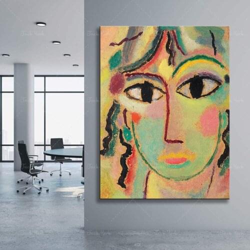 Alexej von Jawlensky art printed female head-poster paper, canvas printing/gift ideas/wall decoration