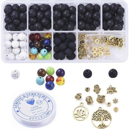 Volcanic Rock Filament Alloy Beads DIY Ornament Accessories Jewelry Handmade Set beads for jewelry making crafts