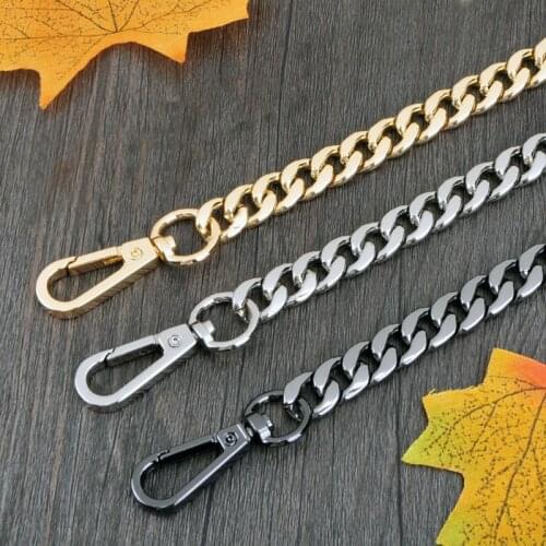 Steel Bag Chain - DIY 9mm Metal Replacement Detachable Purse Chain Shoulder Crossbody Bags Straps for Handbag Handle Accessories