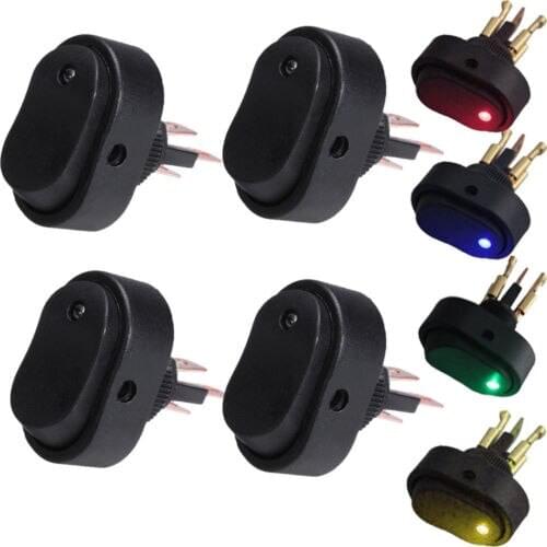 20 X Car 12V 30A Black Case Heavy Duty LED OFF/ON Rocker Toggle Switch