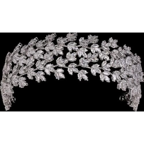 Luxury Zircon Royal Princess Crown HADIYANA Bridal Tiaras Crown Pageant Crowns Bride Headbands Wedding Hair Jewelry BC6051