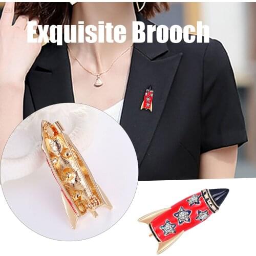 Childrens Gift Enlightenment Toy Rocket Shape Fashion Personality Brooch 124