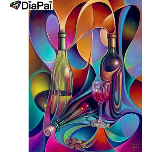 DIAPAI Diamond Painting 5D DIY 100% Full Square/Round Drill "Color wine bottle" Diamond Embroidery Cross Stitch 3D Decor A24604