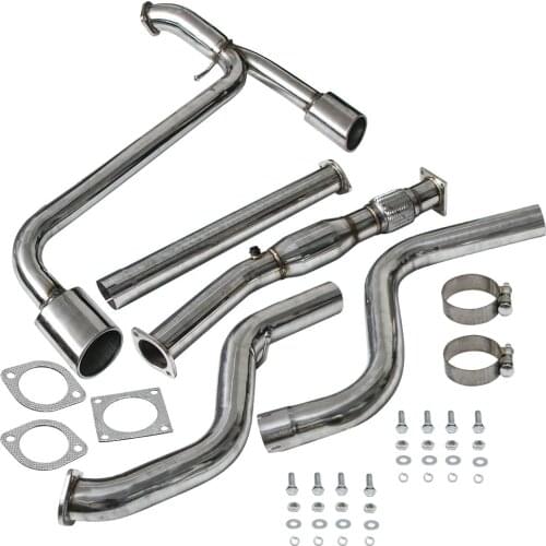 4.6" Dual Muffler Tip Exhaust Catback System+Downpipe For Dodge Neio SRT4 2.4T 2003-2005 Direct bolt-on design stainless steel