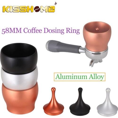 Espresso Coffee Tamper Intelligent Dosing Ring Barista Aluminum Coffee Maker Brewing Bowl Quantitative Cup Grinder Accessories