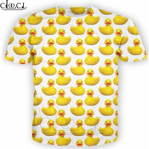 New Women Men Fashion Clothes Rubber Duckies T Shirt 3D Printed Duck T-shirt Summer Style Funny Streetwear Tops T196