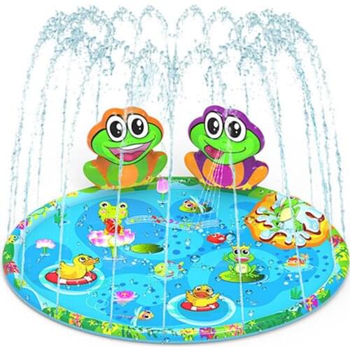 1PC Hot Sale Frog Splash Mat Outdoor Lawn Game Children Water Toy Sprinkler Pad Spray Water Toy Parent-child Interaction Game