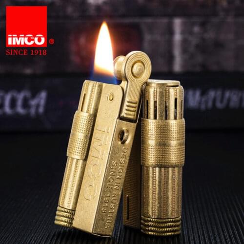 IMCO Austrian brass Kerosene Lighter Windproof Retro Vintage Grinding Wheel smoking gadgets