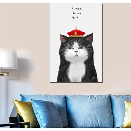 Canvas Painting Emperor Cat Canvas Poster Print for living room bedroom home decoration no frame
