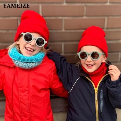 YAMEIZE Round Kids Sunglasses Girls Boys Children Glasses Women Vintage Sunglasses Fashion Retro Lentes De Sol Hombre Mujer UV