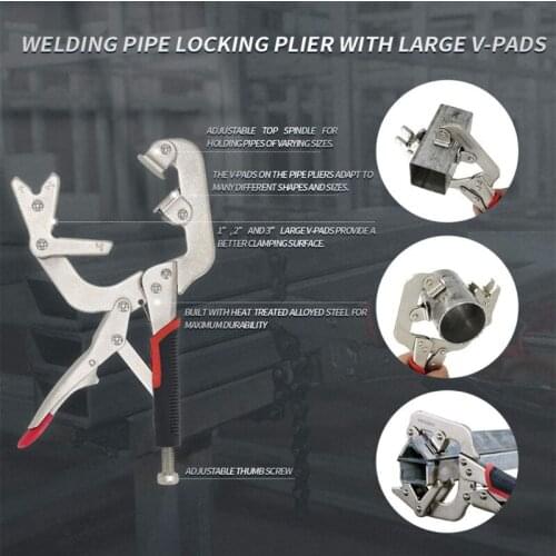 Round Square Dual-purpose Forceps C-Clamp Locking with Large V-Pads for Holding Awkward Shapes in Place High Quality R7UB