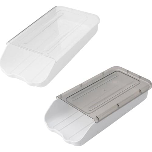 LBER Household Fresh Keeping Cover Kitchen Storage Box Sorting Tray Drawer Type Superposed Refrigerator Egg Box