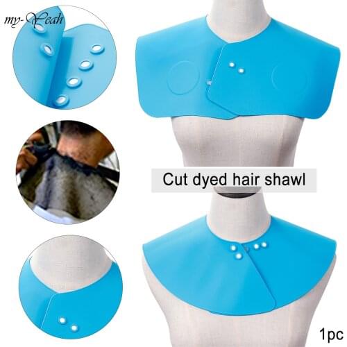 Silica Gel Hair Dyeing Cape Magnet Buckle Waterproof Shoulder Pad Hair Washing Cutting Perm Dyeing Shawl for Barber Hairdressing