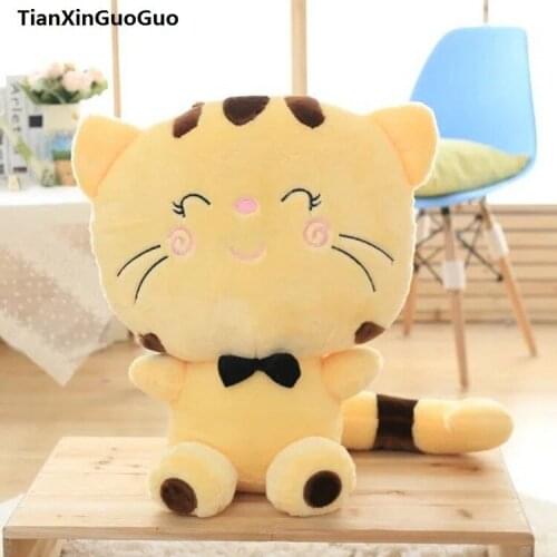 Smily face cat 28cm cute yellow cat plush toy soft toy birthday gift h0771